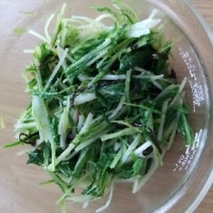 作り置きおかず♪水菜の塩昆布生姜和え